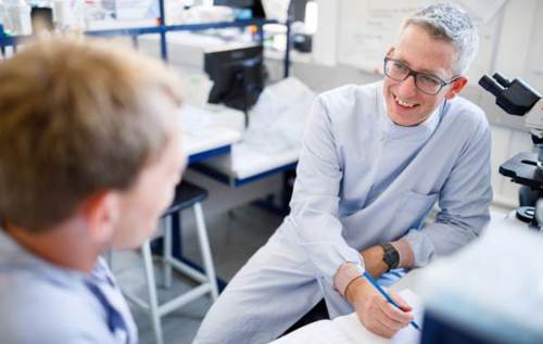 Man talking to patient
