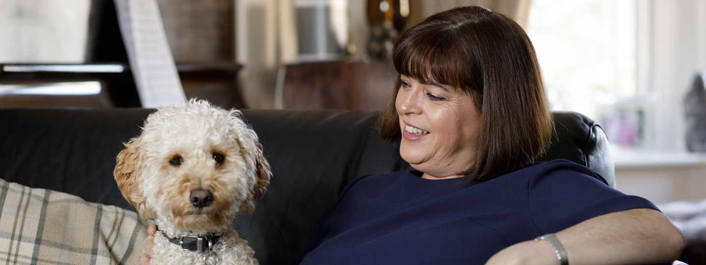 Siobhan and her dog.