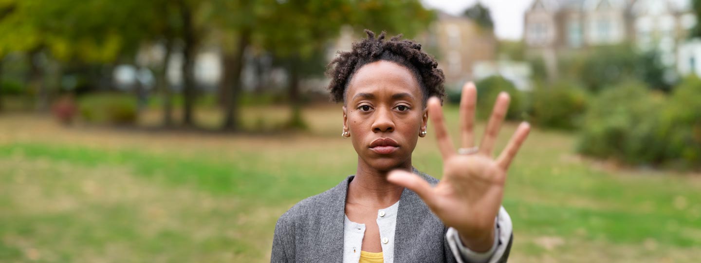 Teri, who has arthritis, holding out her hand to defy arthritis