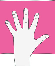 Finger stretch with a towel exercise for the hands, wrists and fingers.
