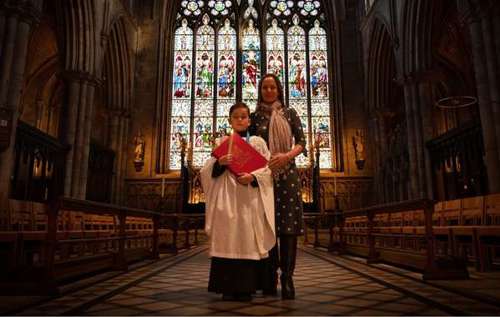 Chorister William and his mum