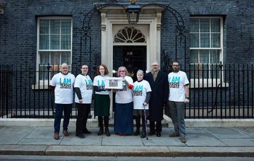 Our campaigners outside of 10 Downing Street