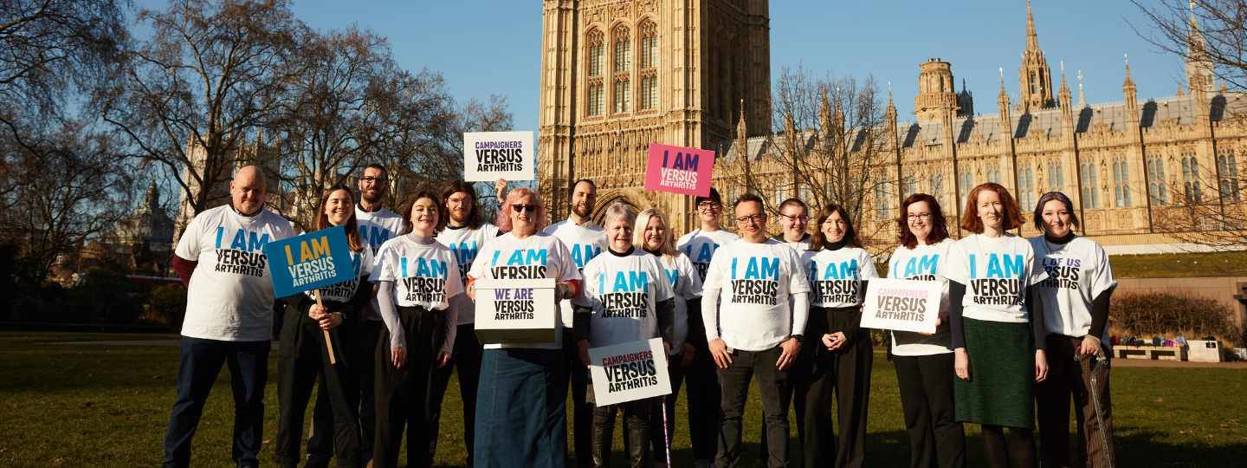 Supporters in front of the House of Commons