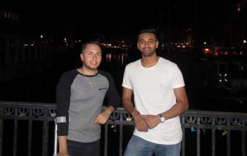 Anish and James on holiday
