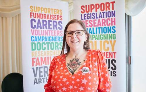 Smiling Charlotte at parliamentary event