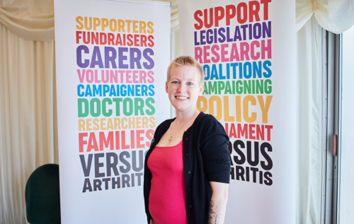 Smiling Toni at parliamentary event